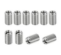 PATIKIL Rosca Adaptadores Manguito Reductora Tuerca, 10uds M6*1 Macho a M4*0.7 Hembra Reparación Inserto Tuerca Tornillo Reductor Conversión Inoxidable Acero Sujetador 10mm