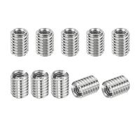 PATIKIL Rosca Adaptadores Manguito Reductora Tuerca, 10uds M6*1 Macho a M4*0.7 Hembra Reparación Inserto Tuerca Tornillo Reductor Conversión Inoxidable Acero Sujetador 8mm
