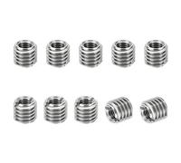 PATIKIL Rosca Adaptadores Manguito Reductora Tuerca, 10uds M8*1.25 Macho a M5*0.8 Hembra Reparación Inserto Tuerca Tornillo Reductor Conversión Inoxidable Acero Sujetador 7mm