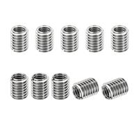 PATIKIL Rosca Adaptadores Manguito Reductora Tuerca, 10uds M8*1.25 Macho a M6*1 Hembra Reparación Inserto Tuerca Tornillo Reductor Conversión Inoxidable Acero Sujetador 10mm