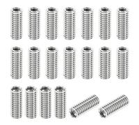 PATIKIL Rosca Adaptadores Manguito Reductora Tuerca, 20uds M6x1 Macho a M4x0.7 Hembra Reparación Inserto Tuerca Tornillo Reductor Inoxidable Acero Sujetador 15mm