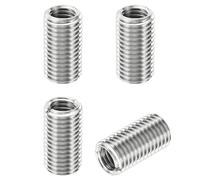 PATIKIL Rosca Adaptadores Manguito Reductora Tuerca, 4uds M16x2 Macho a M12x1.75 Hembra Reparación Inserto Tuerca Tornillo Reductor Inoxidable Acero Sujetador 30mm