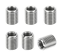 PATIKIL Rosca Adaptadores Manguito Reductora Tuerca, 6uds M16*2 Macho a M12*1.75 Hembra Reparación Inserto Tuerca Tornillo Reductor Conversión Inoxidable Acero Sujetador 20mm