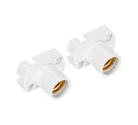 PATIKIL Rosca E12 Mini Bombilla Soporte, 2 Paquete Luz Cuentas Lámpara Bases Zócalo Circuito Electricidad Experimento Iluminación Bricolaje Accesorios, Blanco