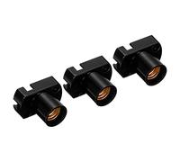 PATIKIL Rosca E12 Mini Bombilla Soporte, 3 Paquete Luz Cuentas Lámpara Bases Zócalo Circuito Electricidad Experimento Iluminación Bricolaje Accesorios, Negro