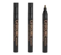 PATIKIL Rotuladores Cromados 3Pcs Espejo Líquido Rotuladores Cromados Impermeables Reflectantes Brillantes Metálicos Rotuladores De Pintura Permanente Con Punta Ancha De 3mm Cobre