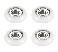 PATIKIL Rueda de Polea de Nailon, 8.5x30x8mm 4 Uds. Rodillo Guía de Rodamiento de Bolas para Accesorios de Hardware de Muebles y Puertas Correderas de Ventana, Blanco