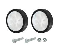 PATIKIL Ruedas de 4.5" para Compresor de Aire, 2 Piezas Ruedas Universales de Repuesto para Compresor de Aire con Orificio de 0.5" para una Movilidad Fácil, Blanco