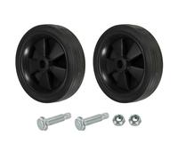 PATIKIL Ruedas de 4.5" para Compresor de Aire, 2 Piezas Ruedas Universales de Repuesto para Compresor de Aire con Orificio de 0.5" para una Movilidad Fácil, Negras