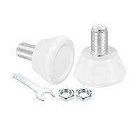PATIKIL Ruedas Patines Pie Topes con 0.6'' Pernos, 1 Par 82A Goma Freno Tapones Bloque para Ruedas Patines Accesorios Reemplazo, Blanco