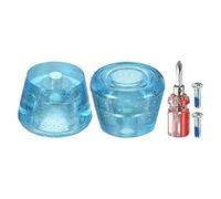 PATIKIL Ruedas Patines Pie Topes con Destornillador, 1 Par 82A Goma Freno Topes Bloque para Ruedas Patines Accesorios Reemplazo, Transparente Azul