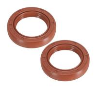 PATIKIL Sello de Eje Radial de la UE, 2 Piezas 25mm X 37mm X 7mm Sello de Aceite de Goma Fluorada Tg4 para Ejes de Rodamientos, Bombas de Aceite y Motores, Marrón