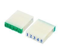 PATIKIL Sello Desmontable de Número, Sello Dígitos Personalizados Plástico Número 0-9 Combinación Conjunto para Tarjeta Recortes Álbum Enseñanza, 37x11.5x6mm(L*W*H)