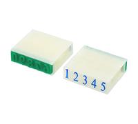 PATIKIL Sello Desmontable de Número, Sello Dígitos Personalizados Plástico Número 0-9 Combinación Conjunto para Tarjeta Recortes Álbum Enseñanza, 37x13x8mm(L*W*H)