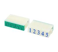 PATIKIL Sello Desmontable de Número, Sello Dígitos Personalizados Plástico Número 0-9 Combinación Conjunto para Tarjeta Recortes Álbum Enseñanza, 37x18.5x12mm(L*W*H)