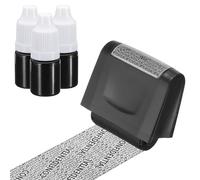 PATIKIL Sello Rodillo de Protección contra Robo de Identidad, 42mm Sello Rodante Confidencial Privacidad ID Sello Rodante Policía para Seguridad ID Dirección con 3 Recambios, Negro