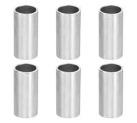 PATIKIL Separadores de Acero M10 6 Piezas Separadores de Metal de Acero 10.1mm ID x 12mm OD x 24mm L Espaciador de Tornillo de Acero de Carbono Redondo para 2/5" M10 Tornillos