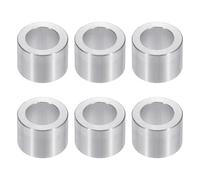 PATIKIL Separadores de Aluminio M10, 6 piezas 3/8" x 5/8" Espaciadores Metálicos Redondos para Tornillos de 3/8 o M10, Espaciador sin Rosca 1/2"L, 10.2x16x12mm