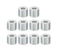PATIKIL Separadores de Aluminio M6 10 Piezas Espaciadores Metálicos de Aluminio 6,2mm ID x 15mm OD x 12mm Longitud Aluminio Redondo Tornillo Separador Para Tornillos de 1/4" O M6