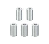 PATIKIL Separadores de Aluminio M6 5 Piezas Espaciadores Metálicos de Aluminio 6,2mm ID x 15mm OD x 30mm Longitud Aluminio Redondo Tornillo Separador Para Tornillos de 1/4" O M6