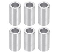 PATIKIL Separadores de Aluminio M6, 6 piezas 1/4" x 3/8" Separadores Metálicos Redondos para Tornillos de 1/4 o M6, Espaciador sin Rosca 1"L, 6.2x10x25mm