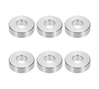 PATIKIL Separadores de Aluminio M6, 6 piezas 1/4" x 5/8" Espaciadores Metálicos Redondos para Tornillos de 1/4 o M6, Espaciador sin Rosca 3/16"L, 6.2x15x5mm