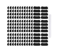 PATIKIL Set de Pegatinas Negras para Ojos Deportivos 144 Pares de Tirantes Adhesivos Transpirables para Ojos con 1 Lápiz Blanco para Fanáticos de Béisbol Fútbol Sóftbol Negro