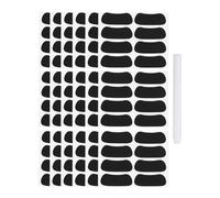 PATIKIL Set de Pegatinas Negras para Ojos Deportivos 72 Pares de Tiradores Adhesivos Transpirables para la Cara con 1 Lápiz Blanco para Fanáticos de Béisbol Fútbol Sóftbol Negro