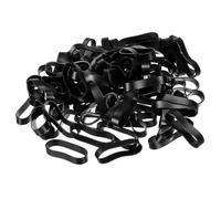 PATIKIL Silicona Goma Bandas Anillos 100uds Antideslizante 1 1/4" Plano 5/16" Ancho Negro para Libros, Arte, Cajas, Cordón Envoltura, Bolsas Envolturas