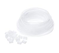 PATIKIL Silicona Tubo Manga, 1 Juego Protección Manga con 20uds Extremo Tapas Ajuste 5050/5630/5730 10mm Ancho LED Tira, Transparente