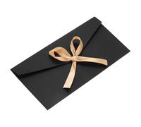 PATIKIL Sobre Con Lazo 8.7" X 4.3", 10Pcs Sobres Para Tarjetas De Felicitación E Invitaciones Con Cinta Para Invitaciones Y Tarjetas Regalo Navidad Cumpleaños Fiesta, Negro
