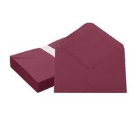 PATIKIL Sobres De Invitación 7x5 Pulgadas, 50 Piezas Sobres Para Tarjetas A7 Con Solapa En V Para Envíos De Bodas, Cumpleaños, Graduación, Fiestas Y Regalos, Color Vino Tinto