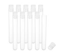 PATIKIL Soporte de Almacenamiento de Agujas de Plástico 4" Longitud 10 Piezas Tubos Portátiles de Almacenamiento Mate para Agujas de Bordado Palillos y Dientes Alfileres Blanco
