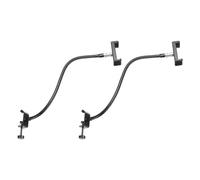 PATIKIL Soporte de Micrófono de Escritorio con Cuello de Cisne de 18.5" 2 Piezas con Brazo Flexible con Clip para Teléfono de 3/8" a 5/8" para Canto y Discursos Negro