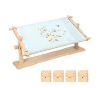 PATIKIL Soporte Para Bastidor De Bordado, Soporte Giratorio Ajustable De Madera De Haya Para Bordado A Punto De Cruz Para Proyectos De Artesanía DIY, Costura Y Labores De Aguja, Estilo 2