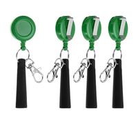 PATIKIL Soporte Retráctil para Bolígrafos, Paquete de 4 Soportes Elásticos de Silicona para Bolígrafos y Lápices para Marcadores de Albañilería y Lápices de Carpintero, Verde