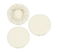 Patikil Taburete Fundas Redondas, 3 Paquete PU Cuero Elástico Bar Taburete Funda Impermeable Cojines para Diámetro 12"-14" Silla, Beige