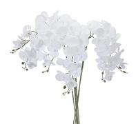 PATIKIL Tallos De Orquídea Artificial 41", Paquete De 6 con 9 Cabezas Flores Falsas Phalaenopsis con Tacto Real Rama De Orquídea Falsa para Jarrón Decoración De Hogar Y Bodas, Blanco