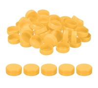 PATIKIL Tapa interior de plástico de 38 mm, 100 tapas de repuesto para botellas de almacenamiento, para manualidades, jugo, agua, leche, color dorado