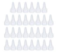 PATIKIL Tapas de Botella Twist 24/410, 30 Unidades de Tapas de Repuesto de Botella de Plástico con Borde Acanalado y Junta de Espuma y Pegamento, Transparente