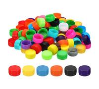 PATIKIL Tapas de Botellas de Plástico de 1.2" para Manualidades, 100 Piezas de Tapas de Rosca Reutilizables para Contenedores Vacíos, Decoraciones de Álbumes de Recortes, Multicolores