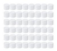 PATIKIL Tapas de Repuesto 24/410, 48 Unidades, Diámetro Interior de 0.9", Tapón de Botella Reutilizable de Plástico sin Derrames para Dispensar Pintura, Color Blanco