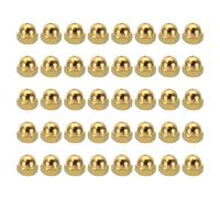 PATIKIL Tapas de Tuerca Hexagonal Acorn M4x0.7, 40 Piezas de Tuercas Decorativas de Acero al Carbono para Reparaciones en el Hogar, Tono Dorado