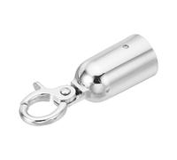 PATIKIL Tapón de Extremo de Cuerda de 1.3" para Poste de Cordón de Separador de Control de Multitudes Tapas de Extremo de Cordón con Ganchos de Presión Plateado