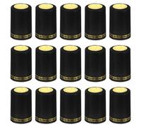 PATIKIL Tapón Retráctil de Pvc para Botella de Vino, 100 Unidades de 33x45mm, Fundas Retráctiles de Sellado para Botellas de Vino con Patrón de Flores, Negro