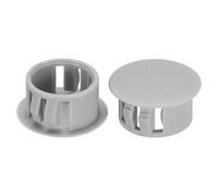 PATIKIL Tapones de Plástico para Agujeros, 50 Pcs 16 mm Tapón de Agujero de Parachoques de Tornillo Tipo Presión para Tapar Agujeros Redondos en Muebles de Cocina de Gabinete, Gris
