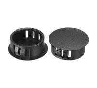 PATIKIL Tapones de Plástico para Agujeros, 50 Pcs 25 mm Tapón de Agujero de Parachoques de Tornillo Tipo Presión para Tapar Agujeros Redondos en Muebles de Cocina de Gabinete, Negro