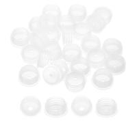 PATIKIL Tapones para Salero y Pimentero 0.71"/18mm, 25 Piezas Tapón de Adaptador de Botella para Dispensadores Orales de Líquidos Aceite Plástico Vidrio Botellas, Transparente