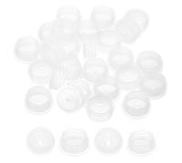 PATIKIL Tapones para Salero y Pimentero 0.71"/18mm, 25 Piezas Tapones de Botella para Dispensadores Orales de Líquidos Aceite Plástico Vidrio, Transparente