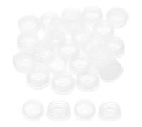 PATIKIL Tapones para Salero y Pimentero 0.79"/20mm, 25 Piezas Tapones de Botella para Dispensadores Orales de Líquidos Aceite Plástico Vidrio, Transparente